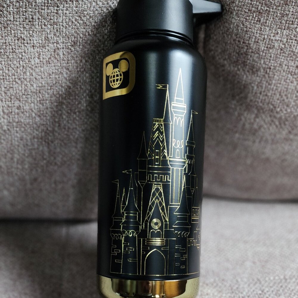 WDW Black & Gold Cinderella Castle Tumbler